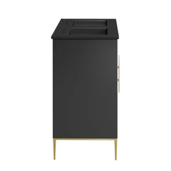 Awaken Black 48" Double Sink Bathroom Vanity - Ornate Home