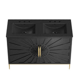 Awaken Black 48" Double Sink Bathroom Vanity - Ornate Home