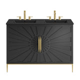 Awaken Black 48" Double Sink Bathroom Vanity - Ornate Home