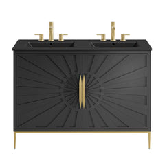 Awaken Black 48" Double Sink Bathroom Vanity - Ornate Home