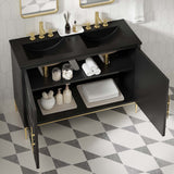 Awaken Black 48" Double Sink Bathroom Vanity - Ornate Home