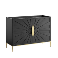 Awaken Black 48" Double or Single Sink Compatible (Not Included) Bathroom Vanity Cabinet - Ornate Home