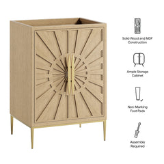 Awaken Oak 24" Bathroom Vanity Cabinet - Ornate Home