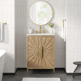 Awaken Oak/White 24" Bathroom Vanity - Ornate Home