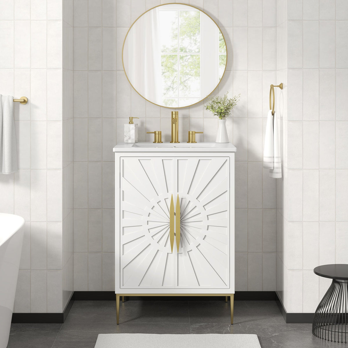 Awaken White 24" Bathroom Vanity - Ornate Home