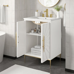 Awaken White 24" Bathroom Vanity - Ornate Home