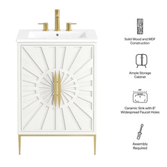 Awaken White 24" Bathroom Vanity - Ornate Home