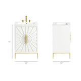 Awaken White 24" Bathroom Vanity - Ornate Home