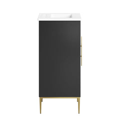 Awaken White/Black 18" Bathroom Vanity - Ornate Home