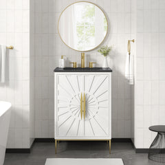 Awaken White/Black 24" Bathroom Vanity - 18.1x24" - Ornate Home