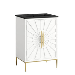 Awaken White/Black 24" Bathroom Vanity - 18.1x24" - Ornate Home