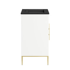 Awaken White/Black 24" Bathroom Vanity - 18.1x24" - Ornate Home