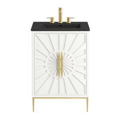 Awaken White/Black 24" Bathroom Vanity - 18.1x24" - Ornate Home