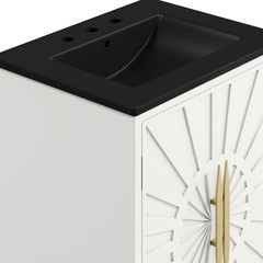 Awaken White/Black 24" Bathroom Vanity - 18.1x24" - Ornate Home