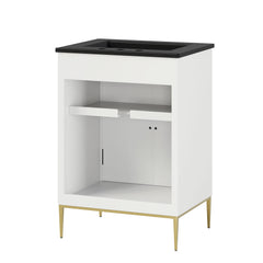 Awaken White/Black 24" Bathroom Vanity - 18.1x24" - Ornate Home