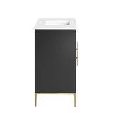 Awaken White/Black 36" Bathroom Vanity - Ornate Home