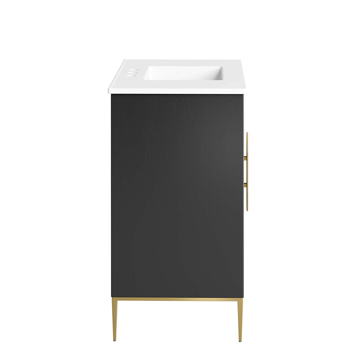 Awaken White/Black 36" Bathroom Vanity - Ornate Home