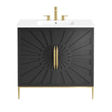 Awaken White/Black 36" Bathroom Vanity - Ornate Home