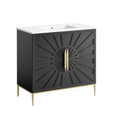 Awaken White/Black 36" Bathroom Vanity - Ornate Home