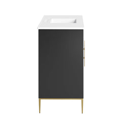 Awaken White/Black 48" Bathroom Vanity - Ornate Home