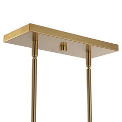 Awyr Brass/White 8 Light Linear Chandelier - Ornate Home