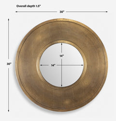 Axel Brass Round Mirror - Ornate Home