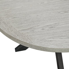 Axel Espresso Round Dining Table with Light Grey Top - Ornate Home