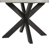 Axel Espresso Round Dining Table with Light Grey Top - Ornate Home
