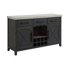 Axel Light Grey/Espresso Server - Ornate Home