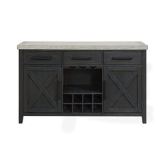 Axel Light Grey/Espresso Server - Ornate Home