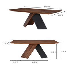 Axio Brown Dining Table - Ornate Home