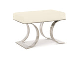 Axiom Brushed Silver/Beige/Tan Bench - Ornate Home