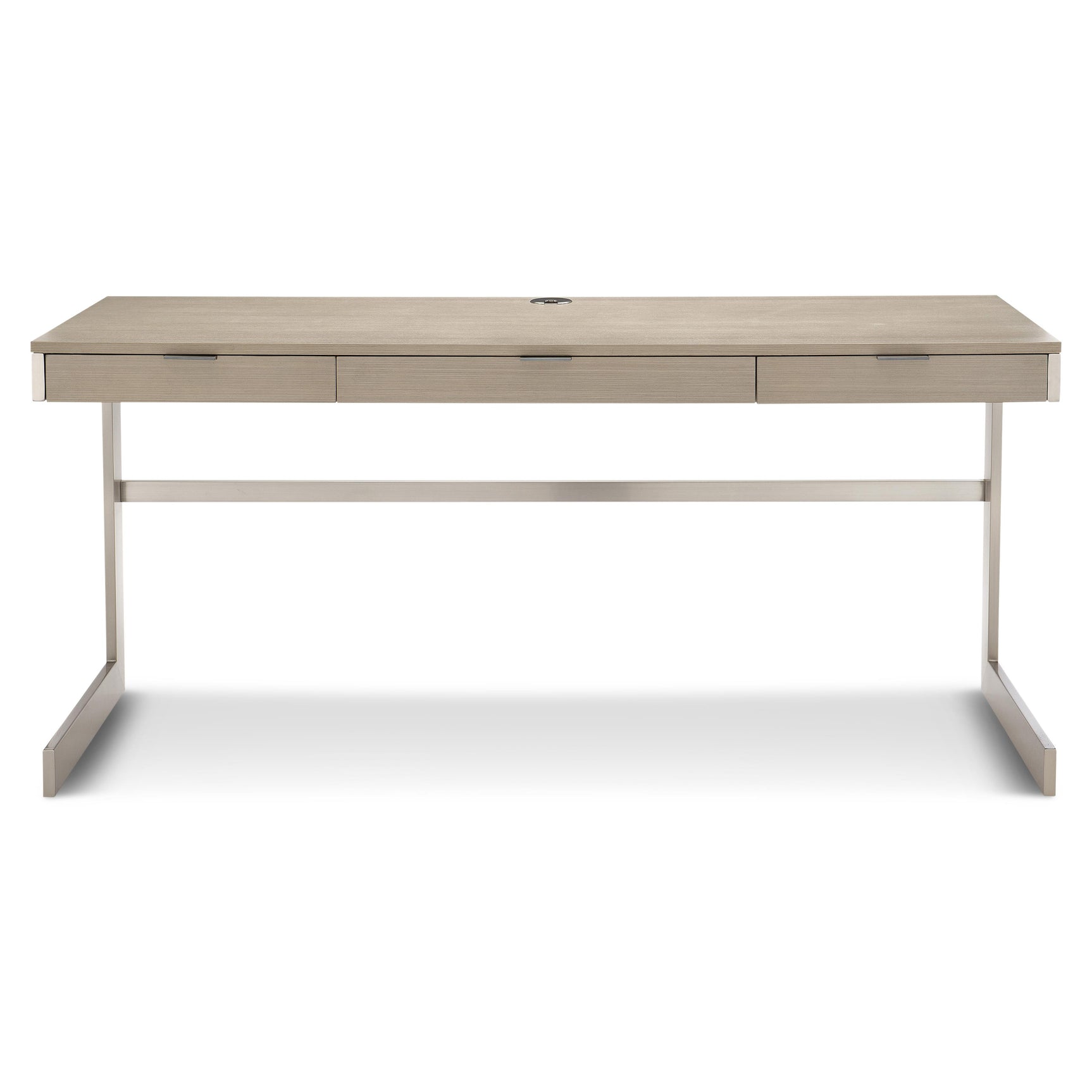 Axiom Brushed Silver/Linear Grey Desk - Ornate Home