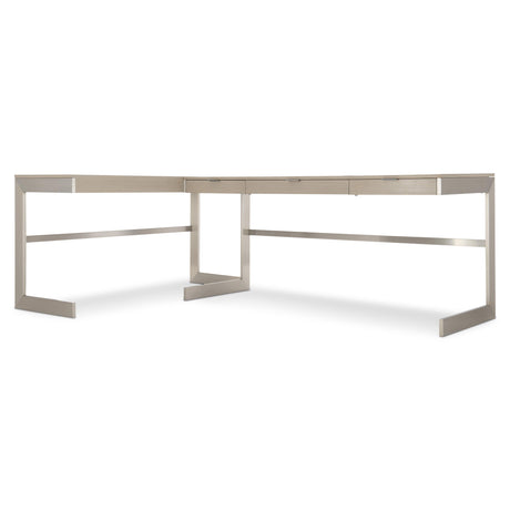 Axiom Brushed Silver/Linear Grey Desk - Ornate Home