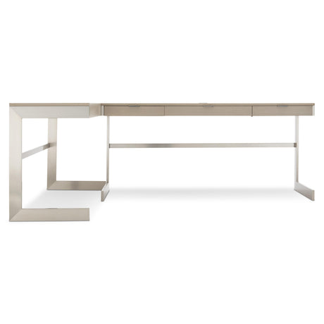 Axiom Brushed Silver/Linear Grey Desk - Ornate Home