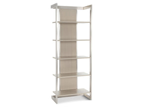 Axiom Brushed Silver/Linear Grey Etagere - Ornate Home