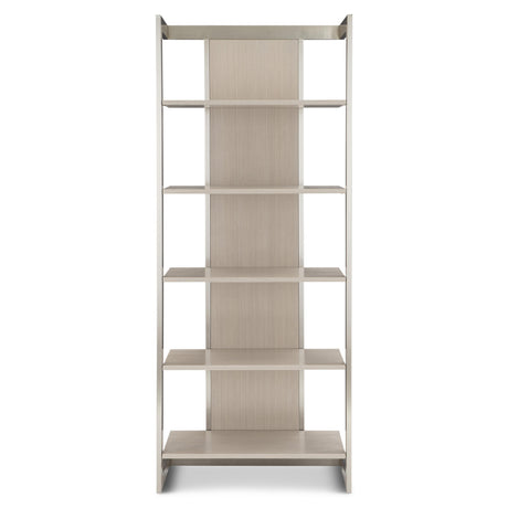 Axiom Brushed Silver/Linear Grey Etagere - Ornate Home