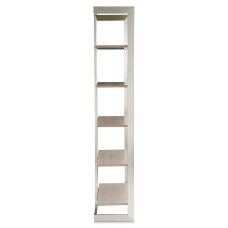 Axiom Brushed Silver/Linear Grey Etagere - Ornate Home