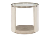 Axiom Brushed Silver/Linear Grey/Linear White Side Table - Ornate Home