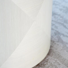 Axiom Brushed Silver/Linear Grey/Linear White Side Table - Ornate Home