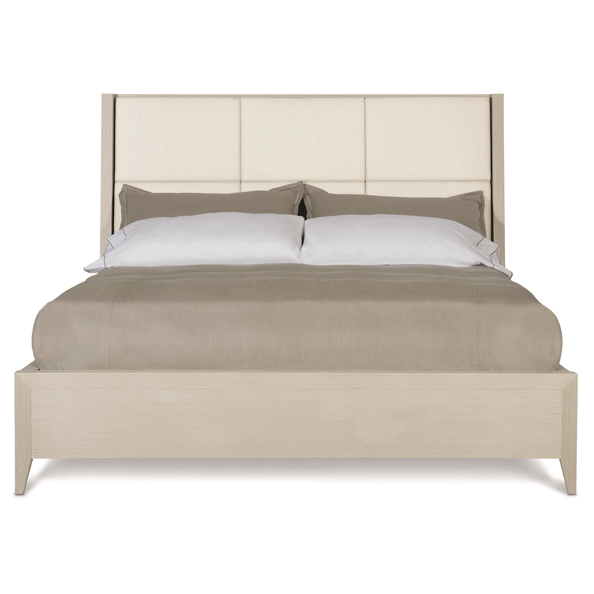 Axiom Linear Grey King Panel Bed - Ornate Home