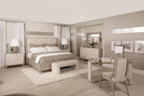 Axiom Linear Grey King Panel Bed - Ornate Home