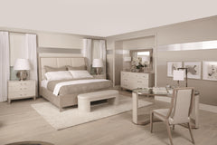 Axiom Linear Grey King Panel Bed - Ornate Home