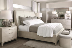 Axiom Linear Grey King Panel Bed - Ornate Home