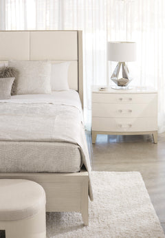 Axiom Linear Grey King Panel Bed - Ornate Home