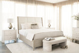 Axiom Linear Grey King Panel Bed - Ornate Home