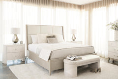 Axiom Linear Grey King Panel Bed - Ornate Home