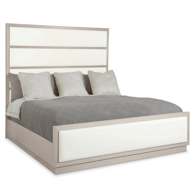 Axiom Linear Grey King Panel Bed - Ornate Home
