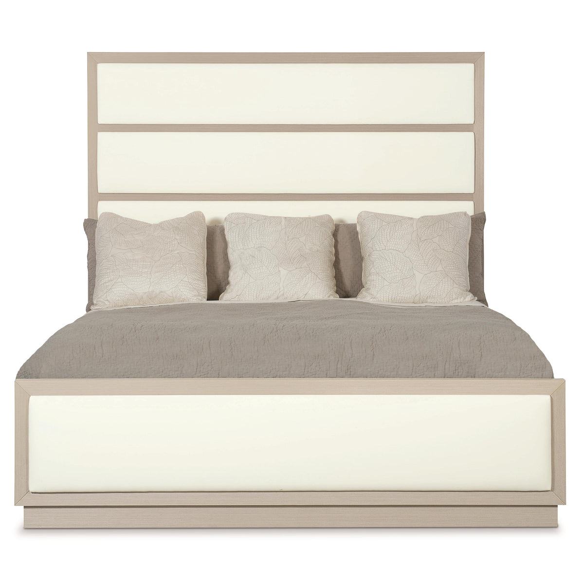 Axiom Linear Grey King Panel Bed - Ornate Home