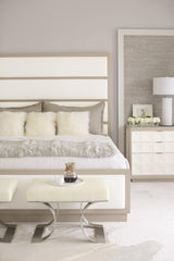 Axiom Linear Grey King Panel Bed - Ornate Home